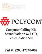 Computer Calling Kit-allows you to make calls over the Internet using the SoundStation2 (with LCD) and VoiceStation 500. Country Group 66 (Worldwide).