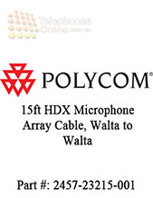 Cable, HDX microphone array cable.� Walta to Walta. 15 ft. Connects HDX microphone to HDX microphone/SoundStation IP7000 or HDX microphone to HDX System.HDX 9000 C-Link input requires Walta to RJ-45 adapter.