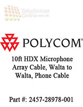 Cable, HDX microphone array cable.� Walta to Walta. 10 ft/3m. Connects HDX microphone to HDX microphone/Soundstation IP7000.