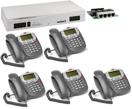 AVAYA IP Office Plus Package   4 Lines, 5 Handsets, 2 Standard Phones, expandable to 8 Digital Telephones Handsets. (CLON)