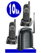 2 PACK Long Range Cordless Phone "Long Distance reception up to 10 KM Long Range" Ideal for Farming & Industrial, model SN902  EnGenius DURAFON, 