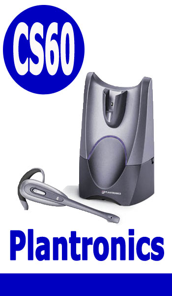 Wireless Headset CS60 Plantronics (NO LIFTER) CS60 connect to Commander , CISCO, NEC , AVAYA, ALCATEL, SAMSUNG, PANASONIC Phones.
