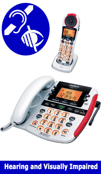 Hearing and Visually Impaired, Uniden SSE 27 + 1 Corded and Cordless Phone