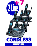 2 Line 7 Handset Small Office Business Cordless Phone System With up to 8 Additional Handsets Completly Cordless, Including Answeing Machines, Uniden XDECT R055
