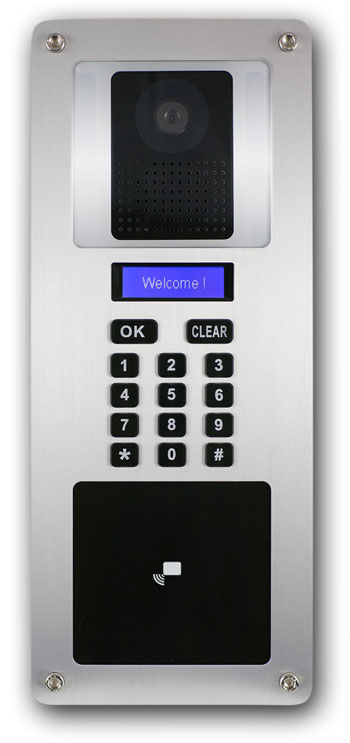 SIP IP Video Keypad Door Phone, IP based Video Doorphone is designed for Single houses Villa's and apartments. IPBX servers to communicate with various IP devices like Home Automation Panels, Desktop Video Phones, WiFi Video Phones etc.