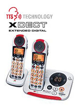 UNIDEN SSE25+1 DECT Cordless Phone with Digital Answering Machin for Hearing and Visually Impaired with Large Buttons - Twin Pack