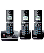 Panasonic Premium DECT KX-TG8033 Cordless Phone & 18 min Answering Machine +2 Additional Handset