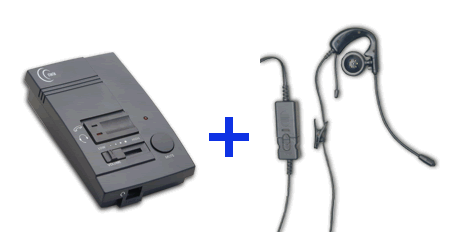 Claria Overear Headests [ES-1] + Amplifier Included (Will Connect to Any Telephone)