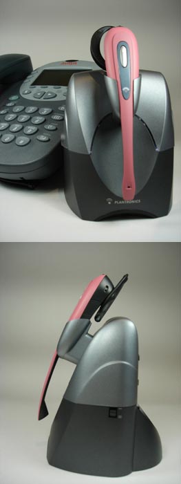 HOT PINK Wireless Headset CS60 Plantronics (NO LIFTER) CS60 connect to Commander , CISCO, NEC , AVAYA, ALCATEL, SAMSUNG, PANASONIC Phones.