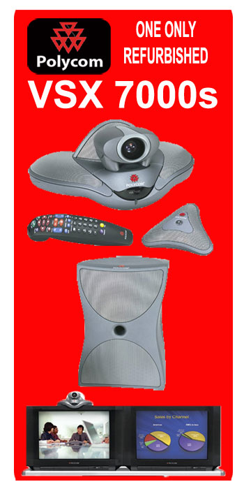 USED REFURBISHED WITH 12 MONTHS POLYCOM WARRANTY,Polycom VSX 7000s Video Conferencing SYSTEM