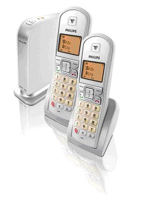 Call for free - Philips VoIP-321 Skype DECT Cordless Dual Phone NEW