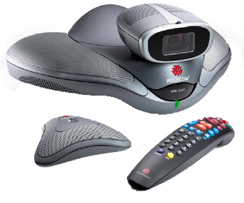 Video Conferencing VSX 5000 IP With Digital Pan -Tilt-Zoom capabilities suitable for smaller meeting rooms.