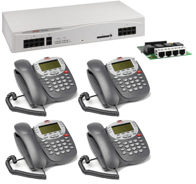 AVAYA IP Office Packages   4 Lines, 4 Handsets, 2 Standard Phones, expandable to 8 Digital Telephones Handsets.