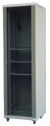 Computer Data Cabinet, 42RU 2000mmH x 800mmW x 960mmD Cabinet with Castor Rail inc Quad Fan Top unit