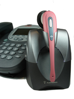 HOT PINK Wireless Headset CS60 Plantronics (NO LIFTER) CS60 connect to Commander , CISCO, NEC , AVAYA, ALCATEL, SAMSUNG, PANASONIC Phones.