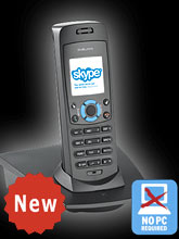 SKYPE - no PC required  But Skype Works Still ! DUALPhone 3088 Cordless Skype Phone � DECT Cordless Dual Phone NEW, make free Skype calls as well as normal landline calls