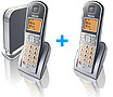 Call for free - Philips VoIP-321 Skype DECT Cordless Dual pack Phone NEW + 1 Additional