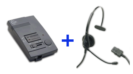 Claria Overear Headset [CS] + Amplifier Included (Will Connect to Any Telephone)
