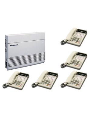 Panasonic Refurbished Phone System 4 Lines and 5 Handsets