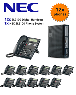 NEC SL2100 Telephone System with 12 Digital Handsets NEC SL2100 Telephone System with 12 Digital Handsets