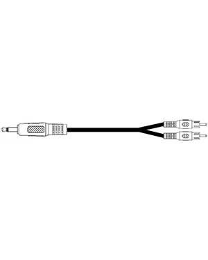 Revolabs 3.5 mm Male Unbalanced Connector to Dual RCA Audio Cable Revolabs 3.5 mm Male Unbalanced Connector to Dual RCA Audio Cable