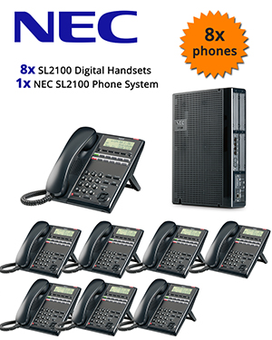 NEC SL2100 Telephone System with 8 Digital Handsets NEC SL2100 Telephone System with 8 Digital Handsets