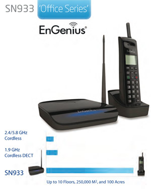 EnGenius SN933 Ultra Long Range Cordless Phone - Office Series Durafon SN933 Handset EnGenius SN933 Ultra Long Range Cordless Phone - Office Series Durafon SN933 Handset