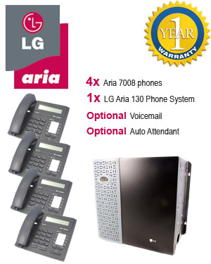 LG Aria 130 Phone System with 4 Handsets LG Aria 130 Phone System with 4 Handsets