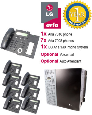 LG Aria 130 Phone System with 8 Handsets