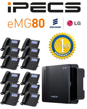 LG iPECS eMG80 Phone System with 12 Handsets