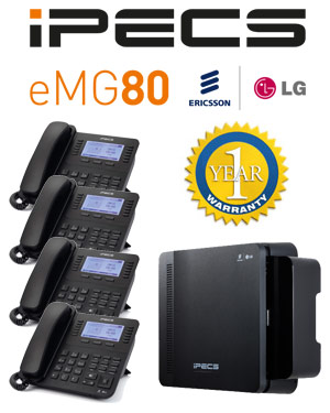 LG iPECS eMG80 Phone System with 4 Handsets