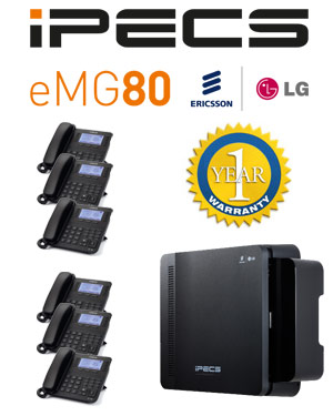 LG iPECS eMG80 Phone System with 6 Handsets