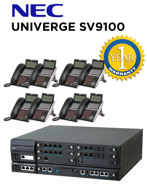 NEC UNIVERGE SV9100 Telephone System with 8 Handsets
