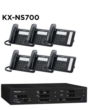 Panasonic KX-NS700 Phone System with 6 Handsets