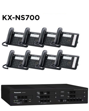Panasonic KX-NS700 Phone System with 8 Handsets