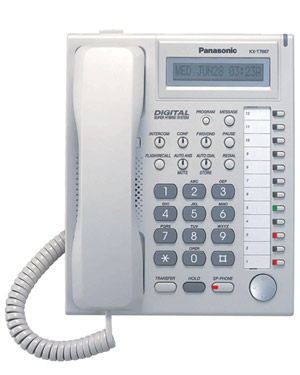 Panasonic KX-T7667 Refurbished Handset Phone Telephone (White)