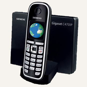 Siemens VoIP C470IP Cordless and fixed-line phone for up to 3 parallel calls Siemens VoIP C470IP Cordless and fixed-line phone for up to 3 parallel calls