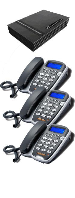 Small Business Phone System, 3 Lines up to 8 Handsets