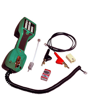 Telephone Technicians Test butinski tool, Linesman’s Test Telephone with 2-way hands-free speaker, adjustable volume switch, line polarity check and monitor talk switch.