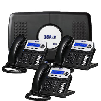 XBLUE NEW SMALL PHONE SYSTEM, 4 Lines 3 HANDSETS