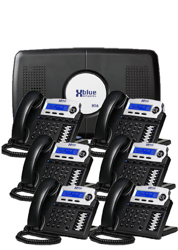 NEW SMALL OFFICE BUSINESS PHONE SYSTEM, 4 Lines 6 Handsets included Voicemail