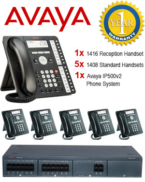 Avaya IP500 Phone System with 6 Handsets