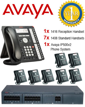 Avaya IP Office 500 Business Phone System with 8 Handsets