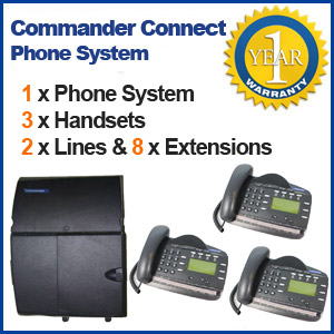 Commander Connect Phone System with 3 Handsets Commander Connect Phone System with 3 Handsets