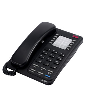 Interquartz Enterprise IQ360B Analogue 10 Memory Black Phone for Hotel