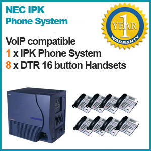 NEC IPK Phone system 4 Lines 8 Handsets Refurbished NEC IPK Phone system 4 Lines 8 Handsets Refurbished