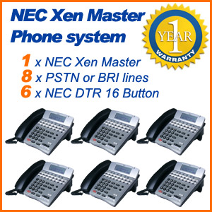 NEC Xen Master Phone system 8x Lines 6x Phones Refurbished Used Pre-Owned 