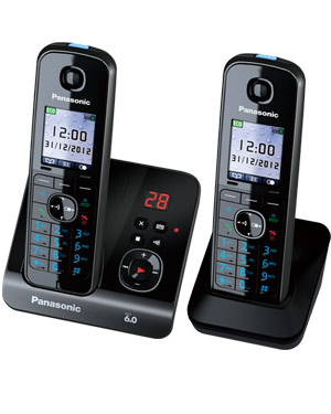 Panasonic KX-TG8162 Cordless Phone Twin Pack with digital answering machine (KX-TG8162)