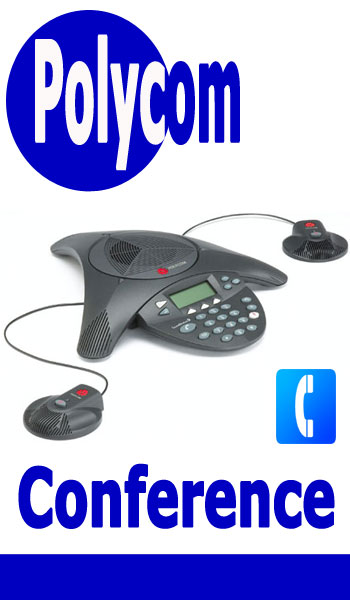 Polycom Soundstation2 Conference Phone Including Display Screen and Dual Microphones, REFURBISHED Ex Demo, Like new in Box