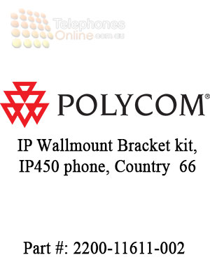 Polycom IP Wallmount Bracket kit, IP450 phone, Country 66 Polycom IP Wallmount Bracket kit, IP450 phone, Country 66